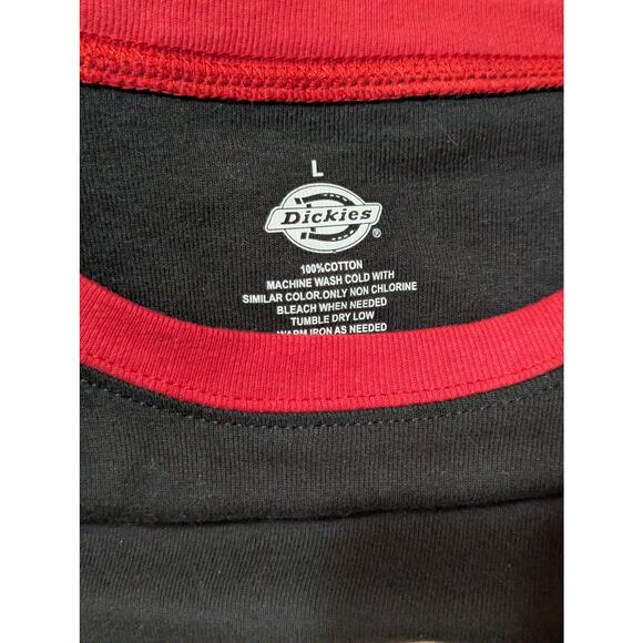 Dickies Racing Black Crew Neck Short Sleeve Tee Retro Crop Top T-shirt Juniors L - Picture 5 of 8